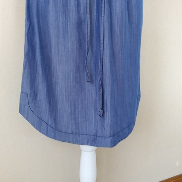 Ann Taylor Loft Lyocell Sleeveless Dress MP Blue - Picture 7 of 15